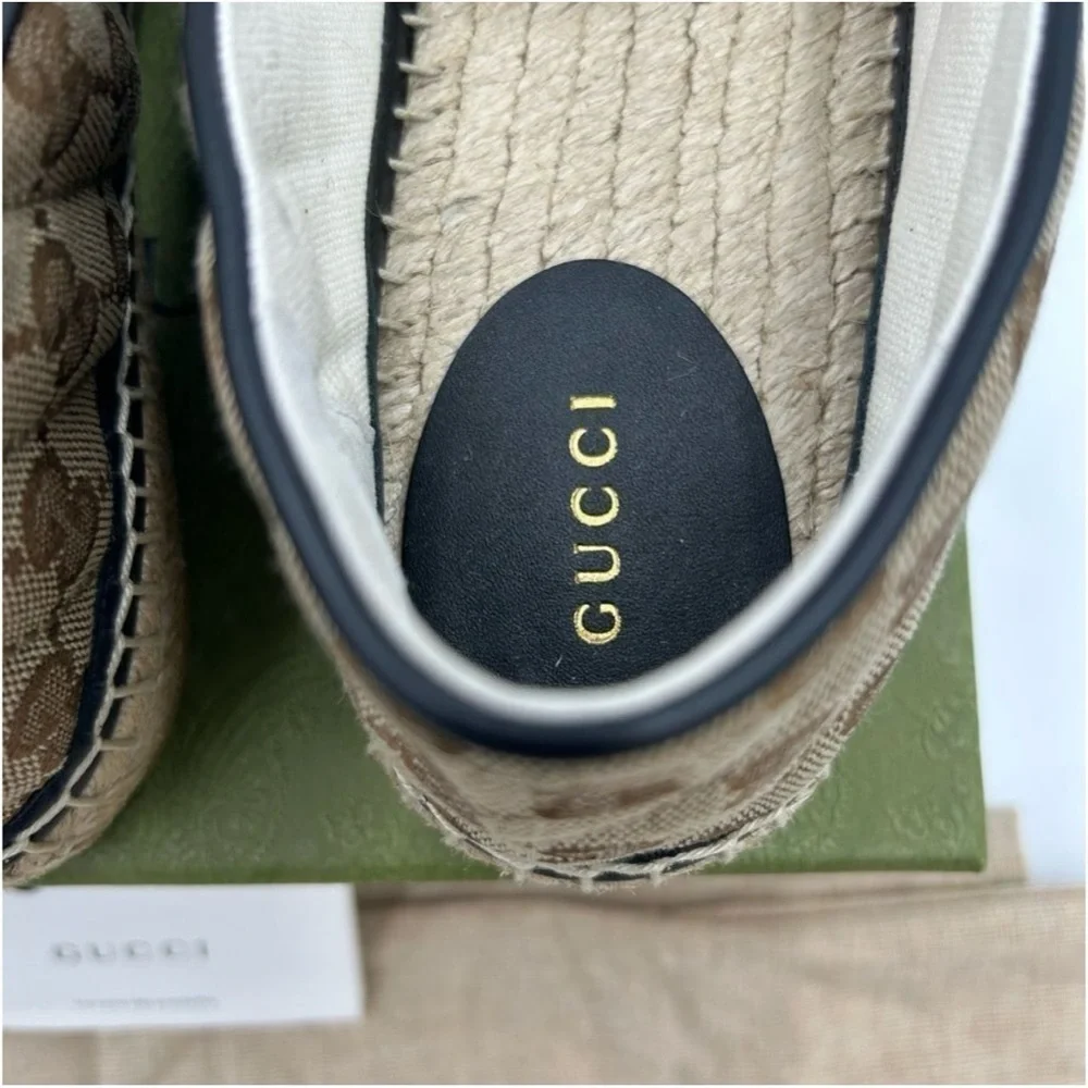 Gucci, GG Supreme canvas Espadrilles size 40.5 made in Italy